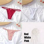 New 3PCS/Set Cotton Bikini Panties Women Sexy Solid Color Low Waist Thongs Female Breathable G-String Underwear Comfort Lingerie