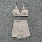 1/2PCS Women's Contour Crop Sport Bra Yoga Sets High Waist Scrunch Fitness Push-Up Gym Workout Shorts Running Active Suits XP187