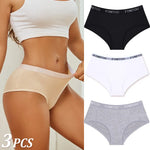 New 3Pcs Women's Cotton Briefs Letter Belt Underwear Women Panties Sexy Breathable Briefs Female Stretch Ladies Soft Lingerie