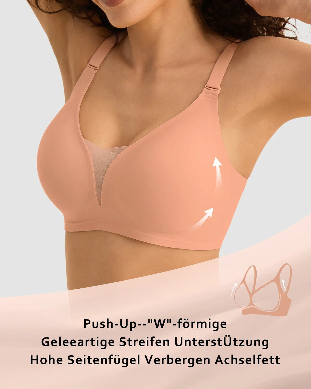 6pcs Women’s Bra Panties Everyday Wireless Push Up Lingerie Soft Briefs Seamless Bralettes, Breathable Padded Comfort Underpants