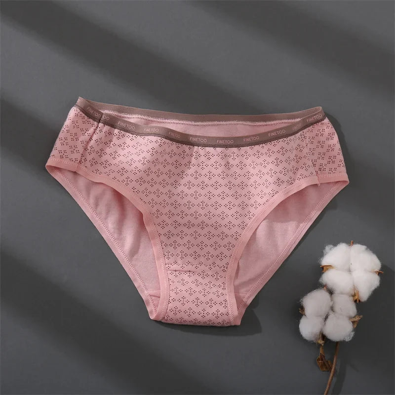 Women Printing Floral Panties 3Pcs/set Low-Rise Cotton Briefs Female Comfortable Underwear Female Soft Panties Lingerie M-2XL