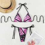 Sexy 4 Colors Printed Halter Padded Bikini Female Swimsuit Women Swimwear Two-pieces Bikini set Bather Bathing Suit Swim K4910