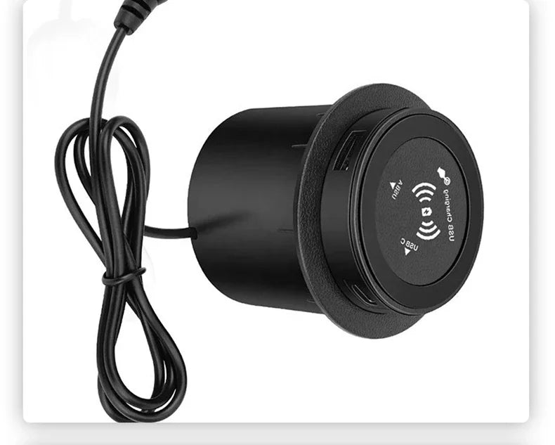 3 in 1 Wireless Charger Built in Type-C USB Ports Desktop Embedded Charging Station for iPhone 17 Xiaomi Airpods Mobile Phone