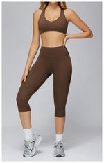 New yoga set 2 pieces gym set Women Long Sleeve Sports Shirts Sports Bra Leggings Suit Fitness Running Workout Suits Tracksuit