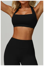 Woman Bra Gym Underwear Yoga Sport Bra Outdoor Jogging Hanging Neck Shoulder Strap Fitness Sports Bra Breathable Sexy Female Top