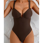 2026 Plain Ruched Swimsuit Women One Piece Solid Swimwear Female Beachwear Bathers Bathing Swimming Swim Bodysuit Summer