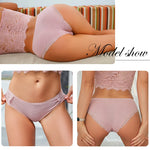 3Pcs/set Women's Cotton Panties M-2XL Women Patchwork Lace Underwear Sexy Low Waist Briefs Ladies Comfortable Underpants 2022