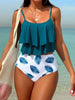 Sexy Bikinis 2024 Women Halter Brazilian Bikini Set Female Ruffle High Waist Swimsuit New Print Swimwear Beach Wear Bathing Suit test