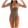2026 New Solid One Piece Swimsuit For Women Ruched U Buckle Swimwear Lady Backless Bathing Suit Beachwear Monokini Swimming Suit test