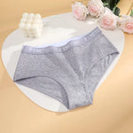 FINETOO 4Pcs Women'sCotton Panties Sexy Breathable Low WaistBriefs Letter Straps Underwear Soft Stretch Comfortable Lingerie