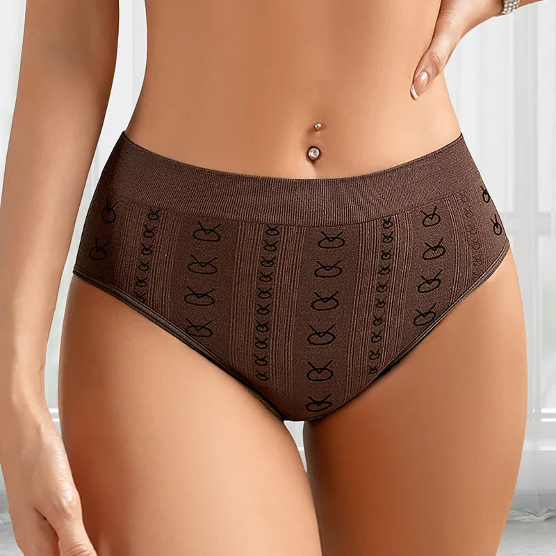 5pcs/pack Mid Waist Seamless Women Panties Solid Comfortable Breathable Lady Briefs Underwear Female Underpants Lingerie