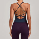 Women Sports Yoga Vest With Cross Shoulder Straps Quick Drying Sexy Yoga Bra Gym Breathablefitness Push Up Training Sports Vest