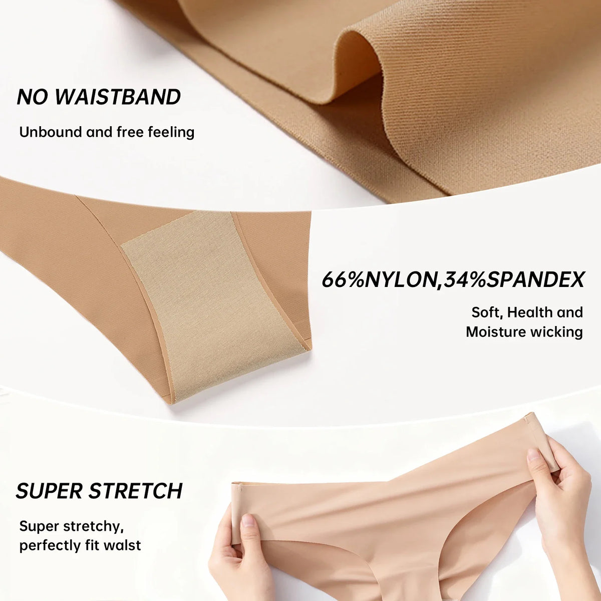 American Women's High Waist Seamless Bra and Panties Set Underwear Breathable Comfort Briefs S-2XL Thong Soft Underwear