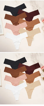 Ice Silk Women Panties Seamless Sexy G String Thong Underwear T Back Sports Yoga Girls Briefs Underpants Plus Size S-XL