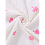 Women's Sleepwear Underwear Rose Lace Bow & Heart PrintSleep Dress Sexy Pijamas SetV NeckPajamas Mini Nightgowns Hot Dress