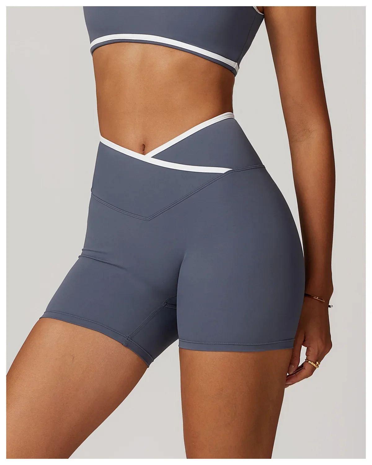 Yoga Shorts Women Fitness Shorts V-shaped Waist Running Cycling Shorts Breathable Sports Leggings High Waist Workout Gym Shorts