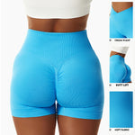 Summer Seamless High Waist Yoga Shorts Elasticity Sports Leggings Women Breathable Cycling Shorts Buttock Lift Gym Shorts Women