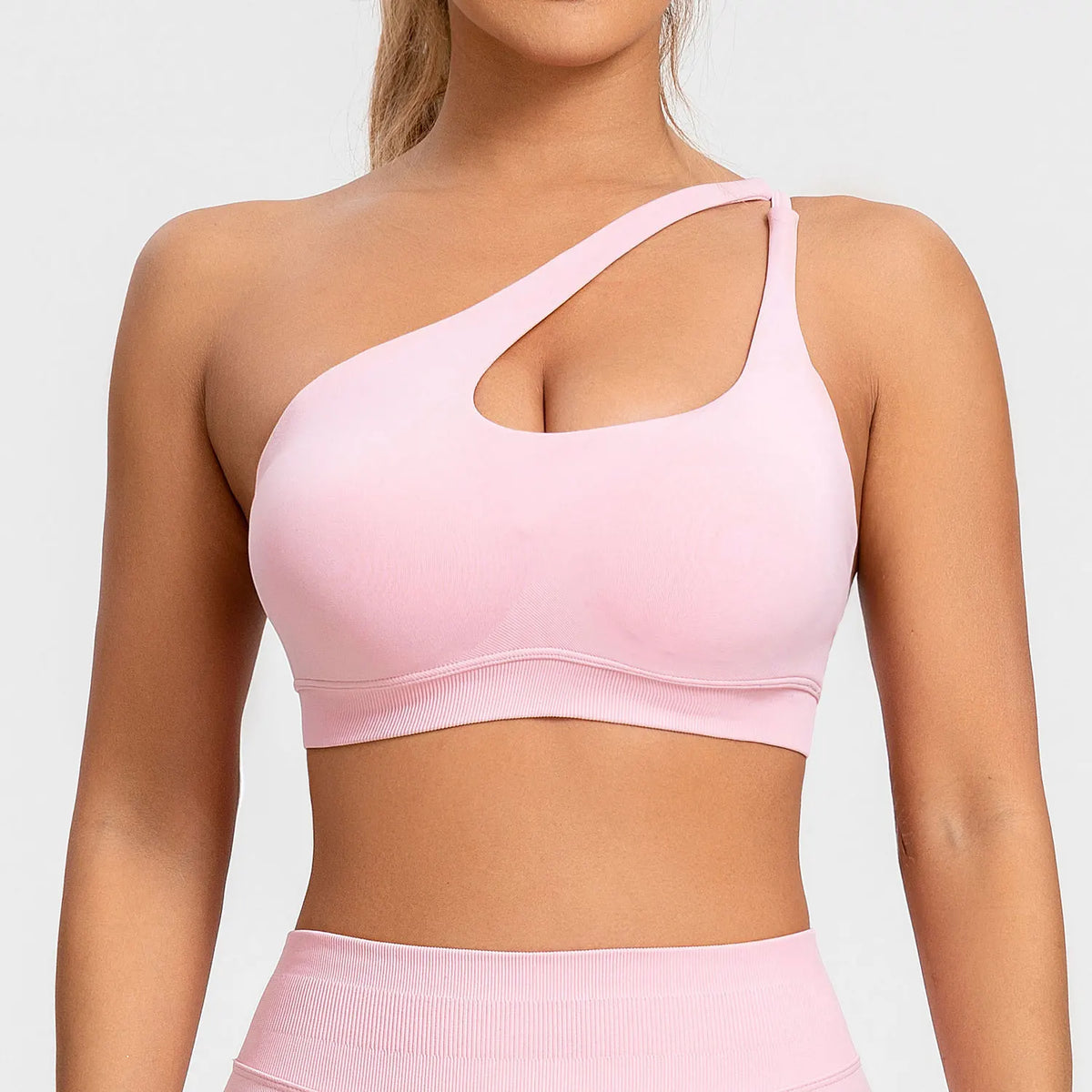 NCLAGEN Asymmetric Sports Bra Gym Top Woman High Support Halter Backless Fitness Speed Activewaer Workout Seamless Underwear