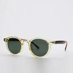 Vintage Rice Nail Round Sunglasses Men Women Brand Hawksbill Blue Shades Eyewear Female Brand Design Sun Glasses Men oculos