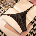 Seamless Sexy Thong Women Underwear Briefs Panties Zebra Flower Low Rise Luxury Metal Buckle G String Bikini Girls Female Panty