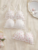 3Pcs/Set Wireless Women's Underwear Set Crisscross Back Unlined Bralette Light & Thin Japan style Lingerie Set XS-L test