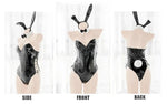 Mai Sakurajima Bunny Girl Cosplay Costume Women Sexy Lingerie PU Leather Bodysuit with Tie and Headband Set Anime Outfit