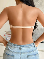 Lace Strapless Women Bra Sexy Front Clasp Push Up Bra Invisible Non-Slip Fashion Lace Bra Women