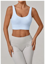 High Strength Yoga Bra Breathable Sports Bra Anti-Sweat Fitness Top Women Shockproof Crop Top Push Up Sport Bra Gym Workout Top