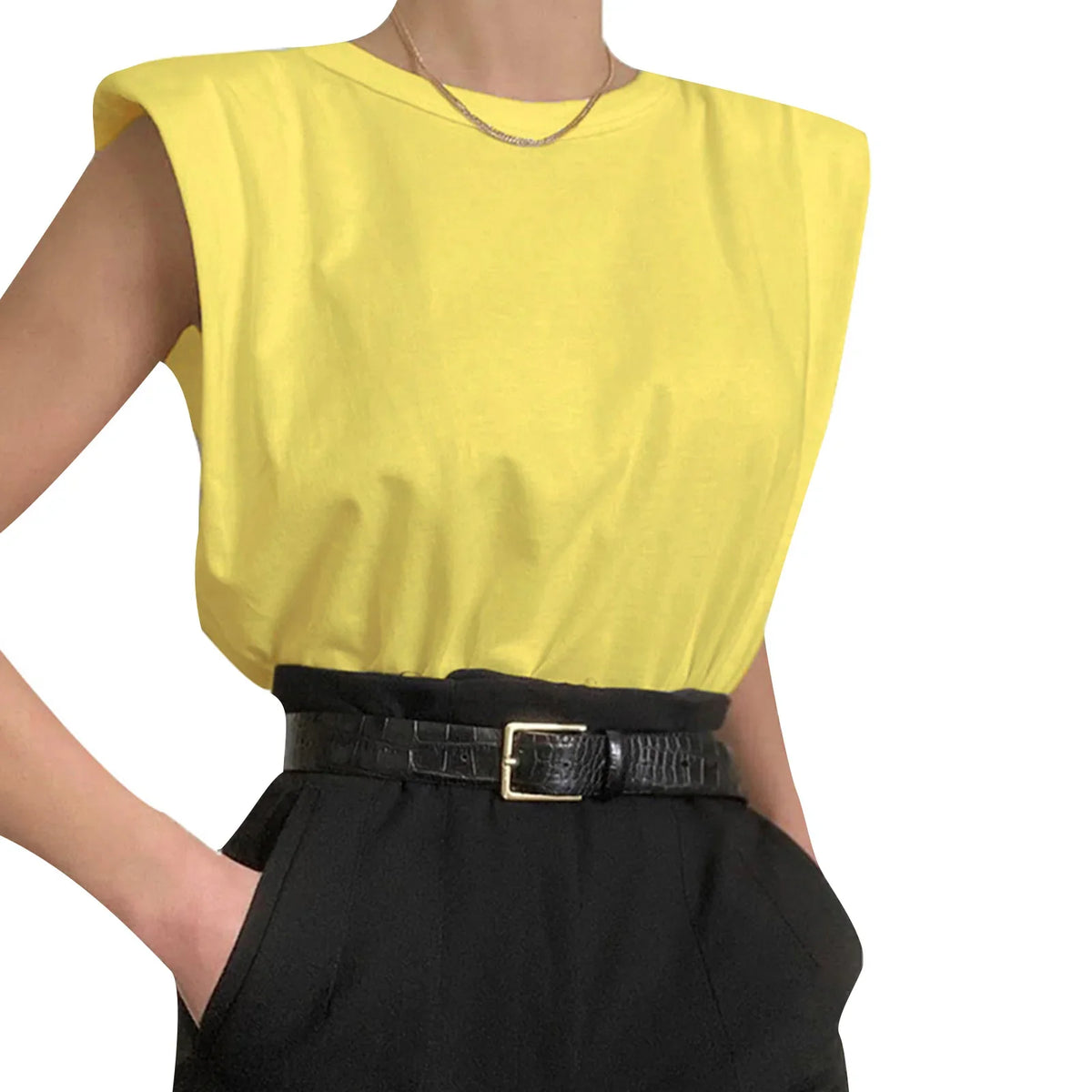 Fashion Women Ladies Solid T shirt Tops Sleeveless O neck Tops Summer Loose Casual Clothes S M L