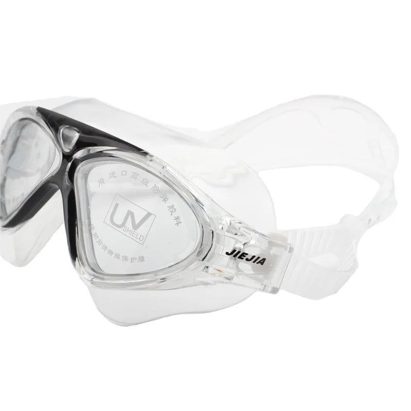 Adult Waterproof Swim Glasses Electroplate Super Big Swimming Goggles Men Women Adjustable Anti-fog UV Swim Sport Eyewear 2023
