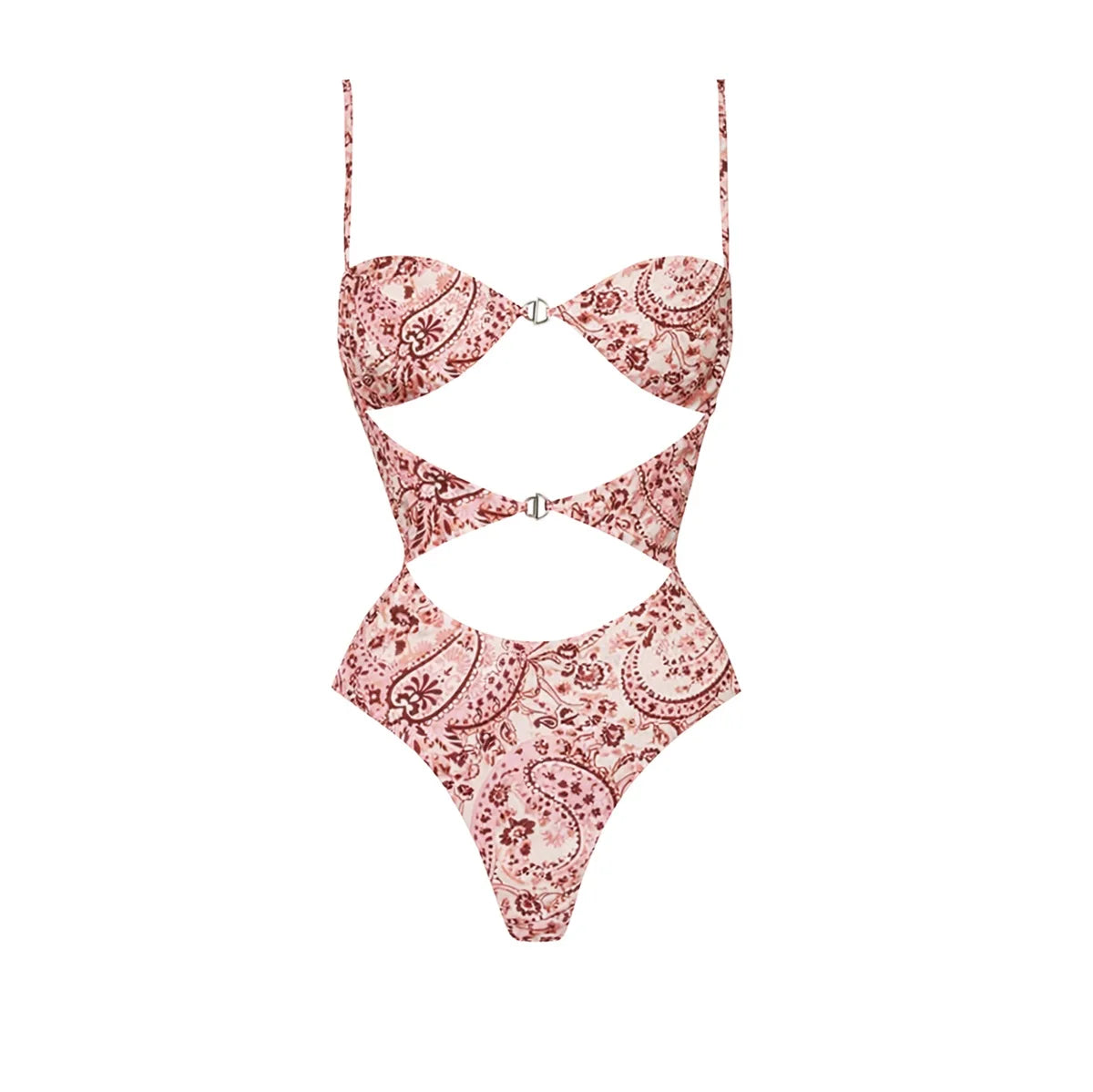 2Pcs Printed Swimsuit Women Sexy Bikini Push Up Swimwear Bandeau Biquini Female Hollow Bathingsuit Micro Swimming Suit Beachwear