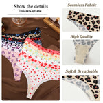 3Pcs Women G-string Seamless Sweet Fruit Thongs Low-waist Panties Ladies Soft Cute Thongs Female S-XL T-Back Panties Underwear