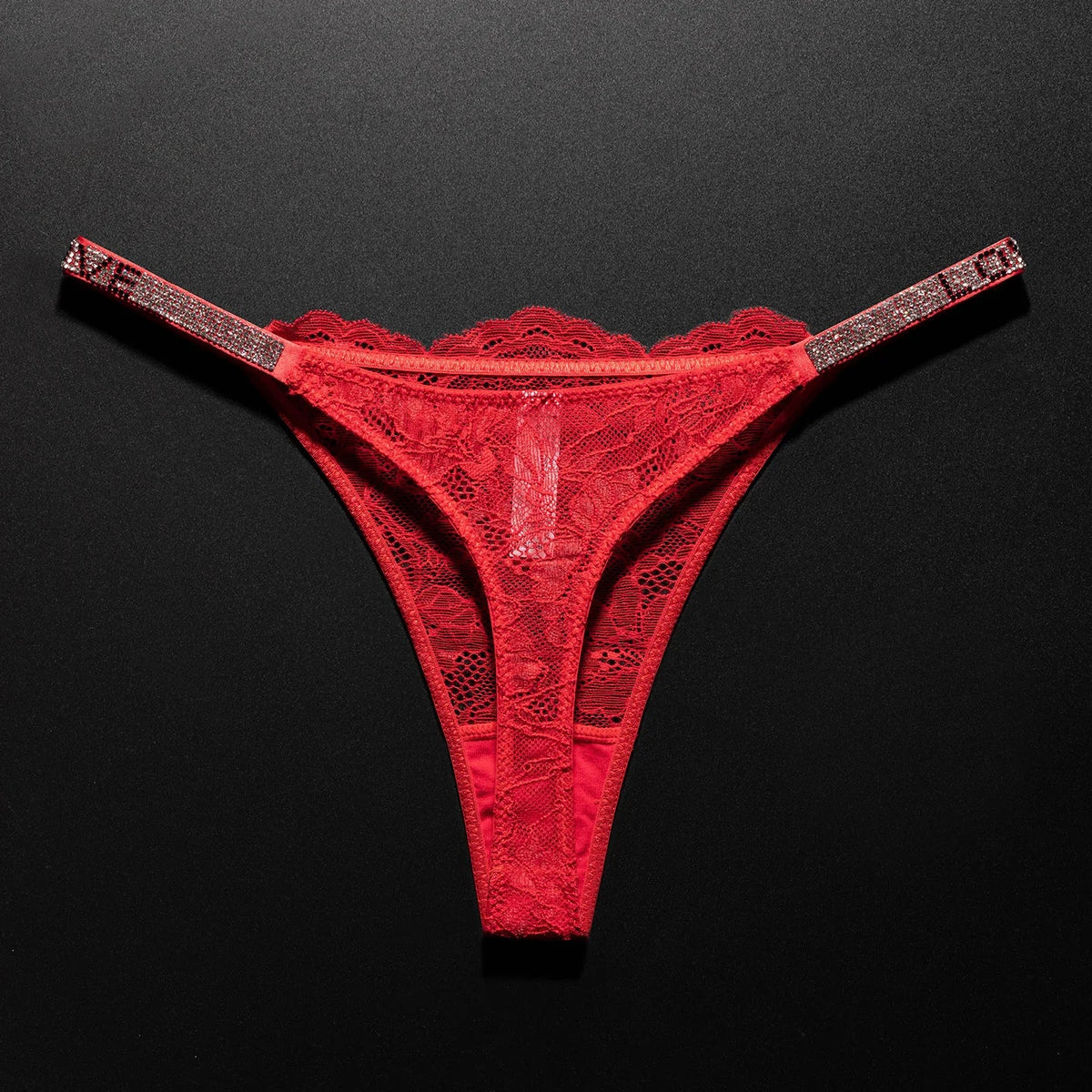 Lace Sexy Girls Women Panties Seamless Underwear Rhinestone G String Letter Transparent Thong For Female Low Rise Ladies Briefs