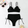 Black Push Up Bikini Set High Waist Swimwear Women Summer Bathing Suits Sexy Two Piece Swimsuit Beachwear Biquini Summer Outfit test