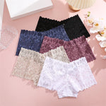 Women Lace Boyshort Panties Low-Rise Sexy Underwear Trendy Floral Underpants Female Sexy Boyshort Panties Ladies Lingerie