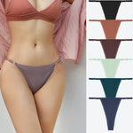 7Pcs Cotton Lace Panties Sexy G-String Women's Underwear Low Waist Comfortable Lingerie Briefs Adjustable Waist Thong Intimates