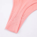 6Pcs/Set Women Thongs Cotton Panties Plus Zise Underwear Sexy G-String Low Waist Briefs Underpants Comfortable Lingerie S-XL