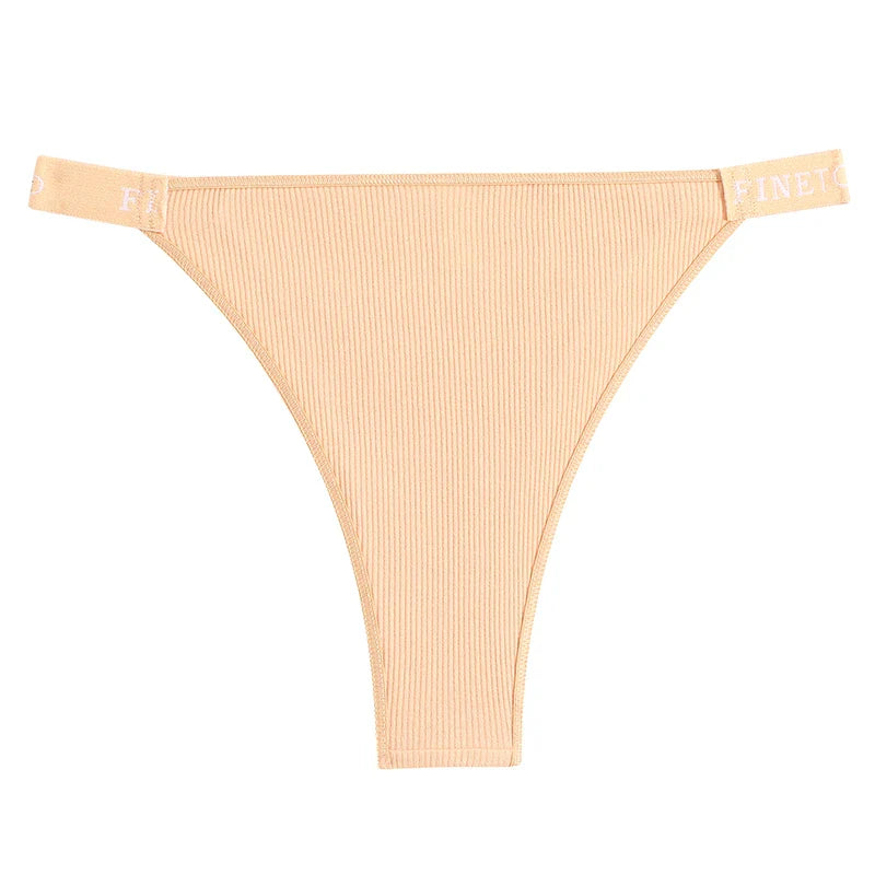 Women Cotton Maillard Brazilian Sexy Panties Breathable Low Waist Female Underwear Soft Solid Color Intimates High Elastic Linge