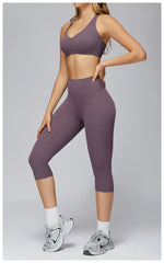 New yoga set 2 pieces gym set Women Long Sleeve Sports Shirts Sports Bra Leggings Suit Fitness Running Workout Suits Tracksuit