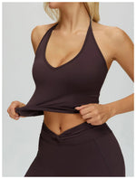 Sexy Gym Top Women Sports Bra Running Hanging Neck Yoga Bra Breathable Sports Underwear Women Fitness Bra Workout Top Women