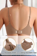 4PCS Women's Wire-Free Seamless Bras - Soft Comfort, Adjustable Straps, Non-Slip Adhesive, Removable Cups, Full-Coverage