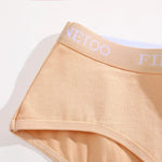 FINETOO 4Pcs Women'sCotton Panties Sexy Breathable Low WaistBriefs Letter Straps Underwear Soft Stretch Comfortable Lingerie