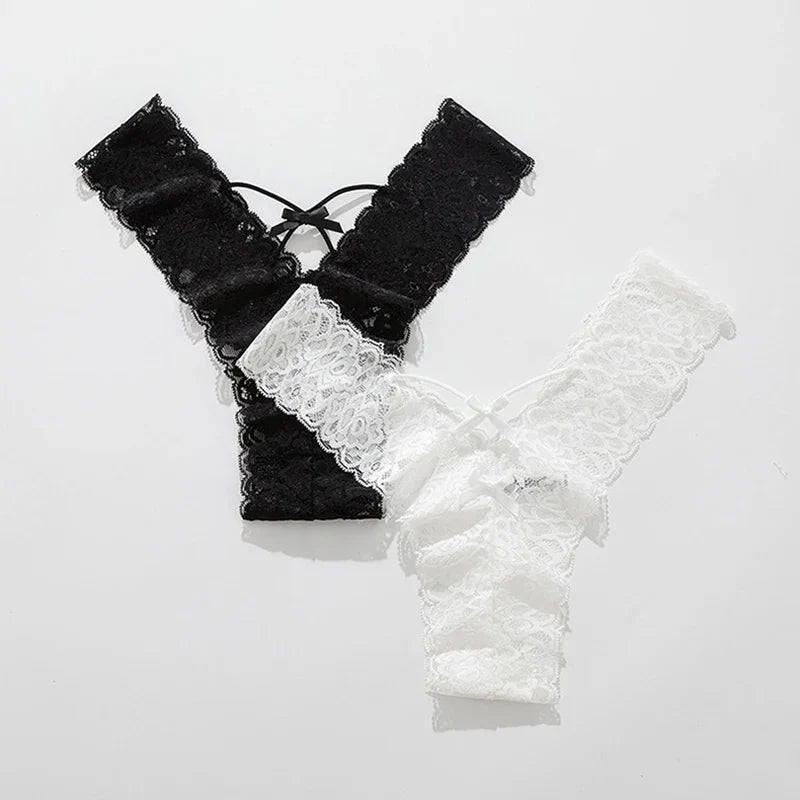 High Quality Lace G string Sexy Panties Women Underwear Briefs Hollow Out Thong Transparent Underpants Lingerie Girls Intimates