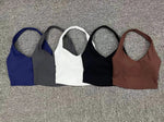Hanging Neck Yoga Sports Bra Women Breathable Shock Proof Gym Workout Fitness Push Up Top Yoga Running Sportswear Vest Sexy Bra
