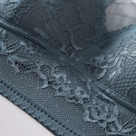 L-5XL Contrast Lace Wireless Bras For Womens Lingerie Top Female Lace Bra Underwire Plus Size Brassiere Perspective Sexy Bras