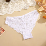 3Pcs Lace Sexy Transparent Panty Women's Panties Sexy Breathable Pink-Brown Series Underwear Female Low Waist Soild Lingerie