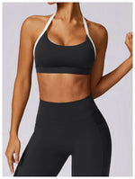 Women's Neck Hanging Back Beauty Yoga Bra Quick Drying Sports Underwear Gym Push Up Workout High-intensity Running Fitness Vest