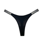 Letter Sexy Panties Women Thongs Rhinestones Diamonds G-string Sports Thong Low Waist Shorts Briefs T-back Fitness S-XL