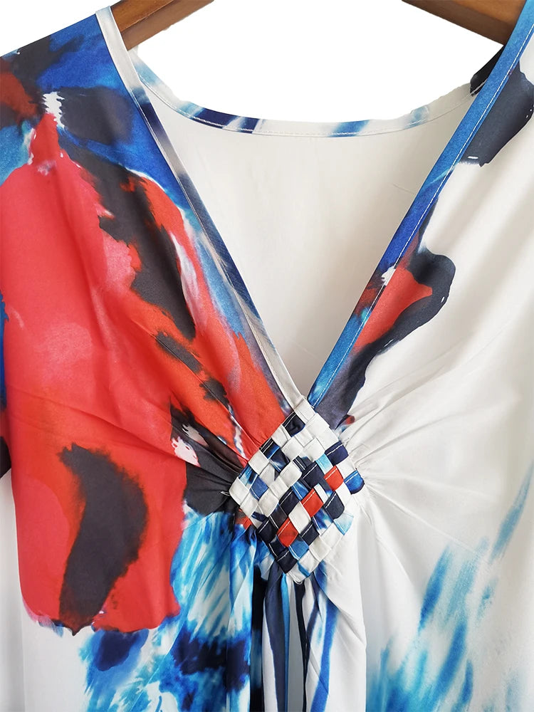 Easy Dry Beach Cover Up Robe Plage Vestido Playa Beach Pareo Swimsuit Cover Up Beachwear 2025 Bathing Suit Women Maxi Dress