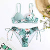 2025 Push Up Bikini Printed Swimsuit Women Sexy Strappy Swimwear Female Color Block Bathers Bathing Swimming Swim Suit Beachwear test